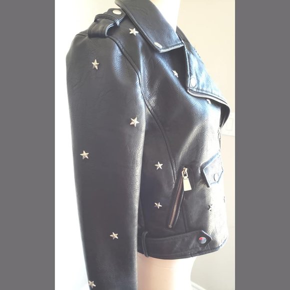 Romeo & Juliet Couture Faux Leather Moto Jacket - Picture 7 of 14